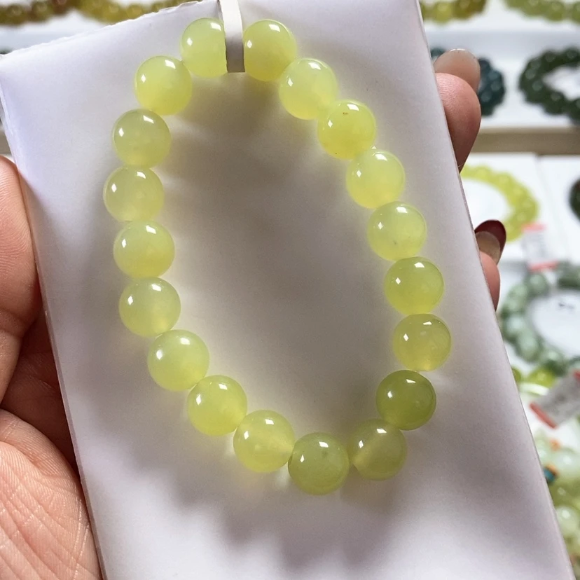 【闪购商品】未镶嵌蛇纹石玉手链卡10