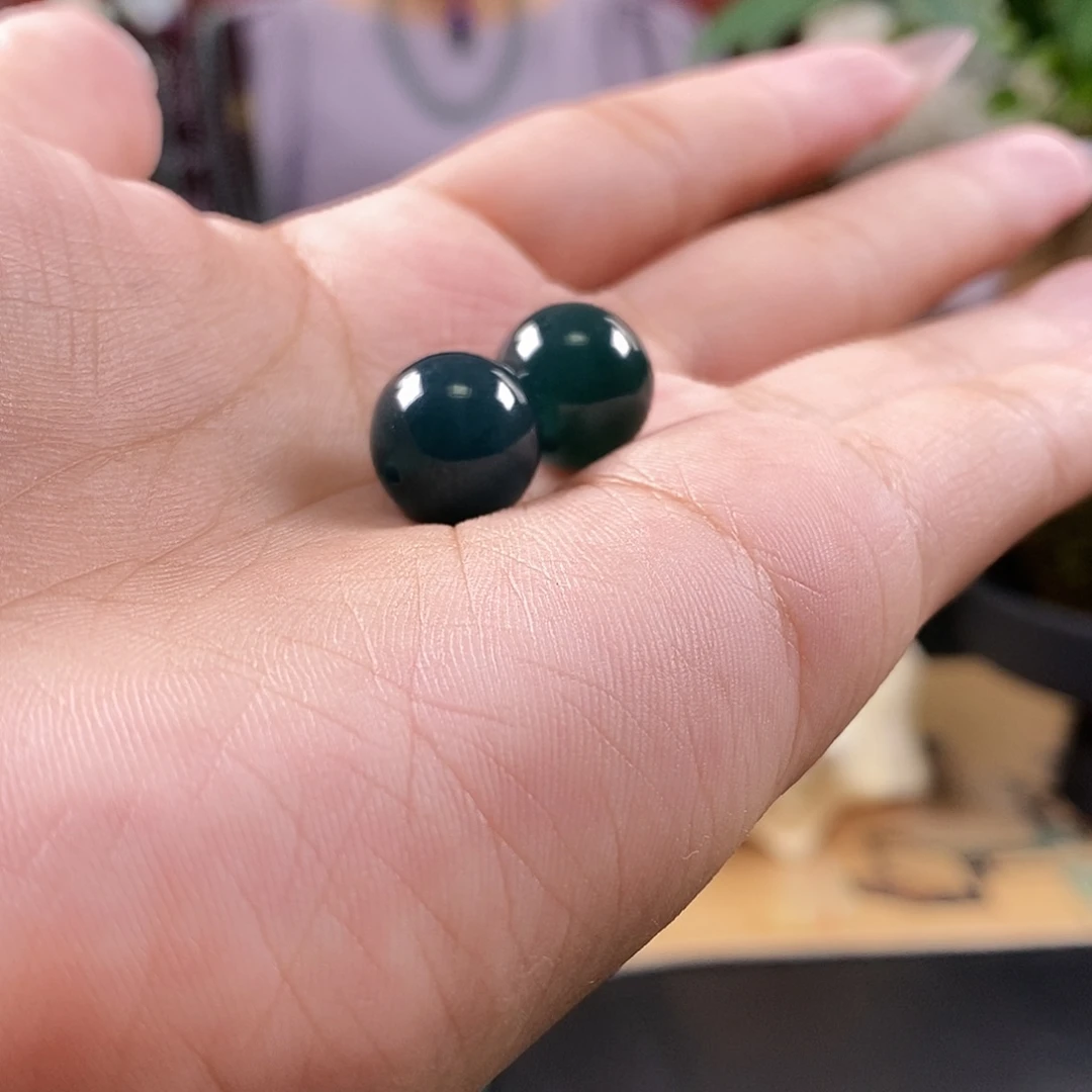 翡翠未镶嵌手链卡12.7mm老蓝水多样性发一