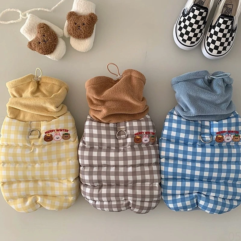 宠物衣服可牵引狗狗衣泰迪比熊博美贵宾小型犬猫咪秋冬装冬天