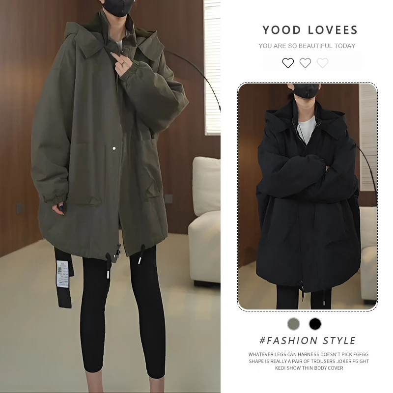 连帽工装外套女款2025年新款小个子休闲百搭爆款高级感夹克上衣