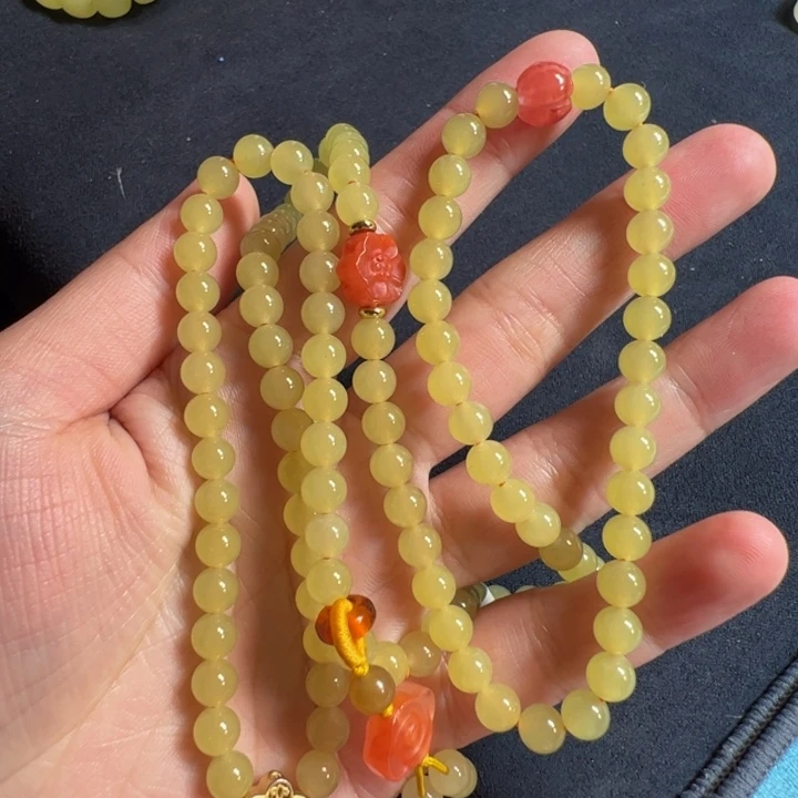 和田玉（黄玉）颈饰未镶嵌