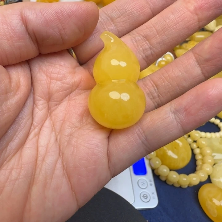 蜜蜡未镶嵌毛衣链天然蜜蜡