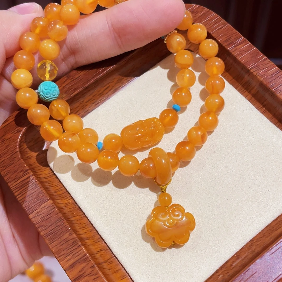 蜜蜡手链未镶嵌手串