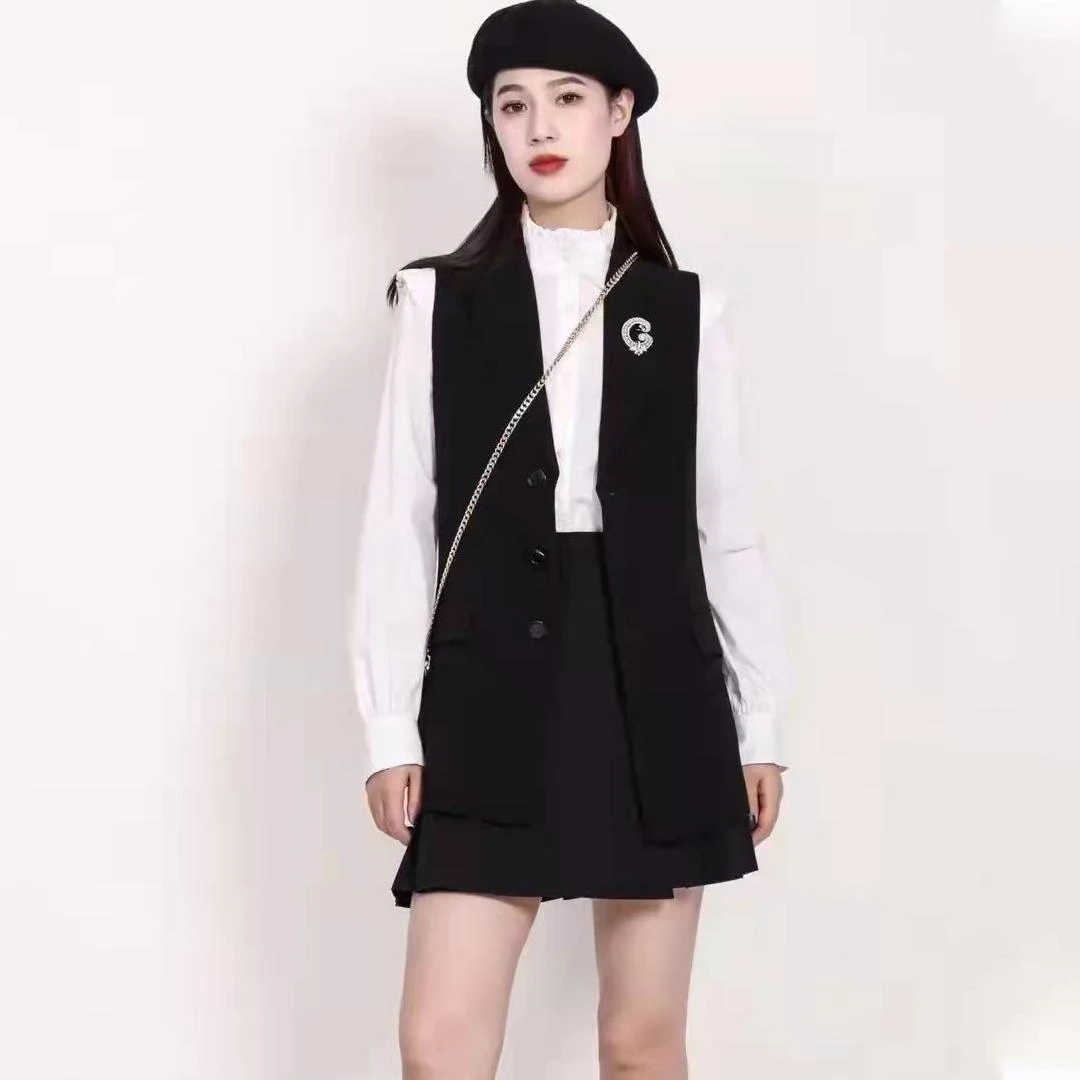 【专柜品质】2024春秋气质新款女装收腰西装马甲外套1400590