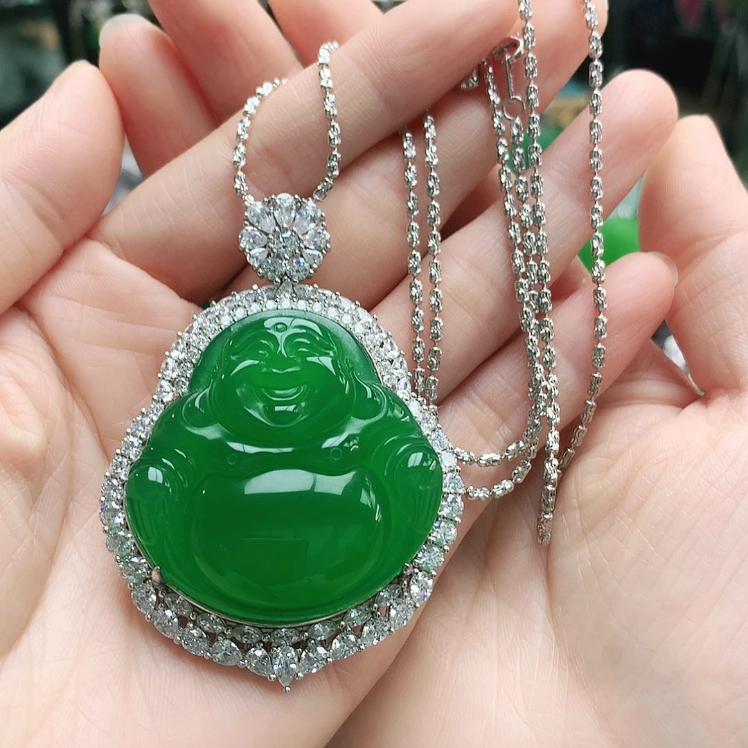 冀****玛瑙/玉髓银S925镶嵌吊坠