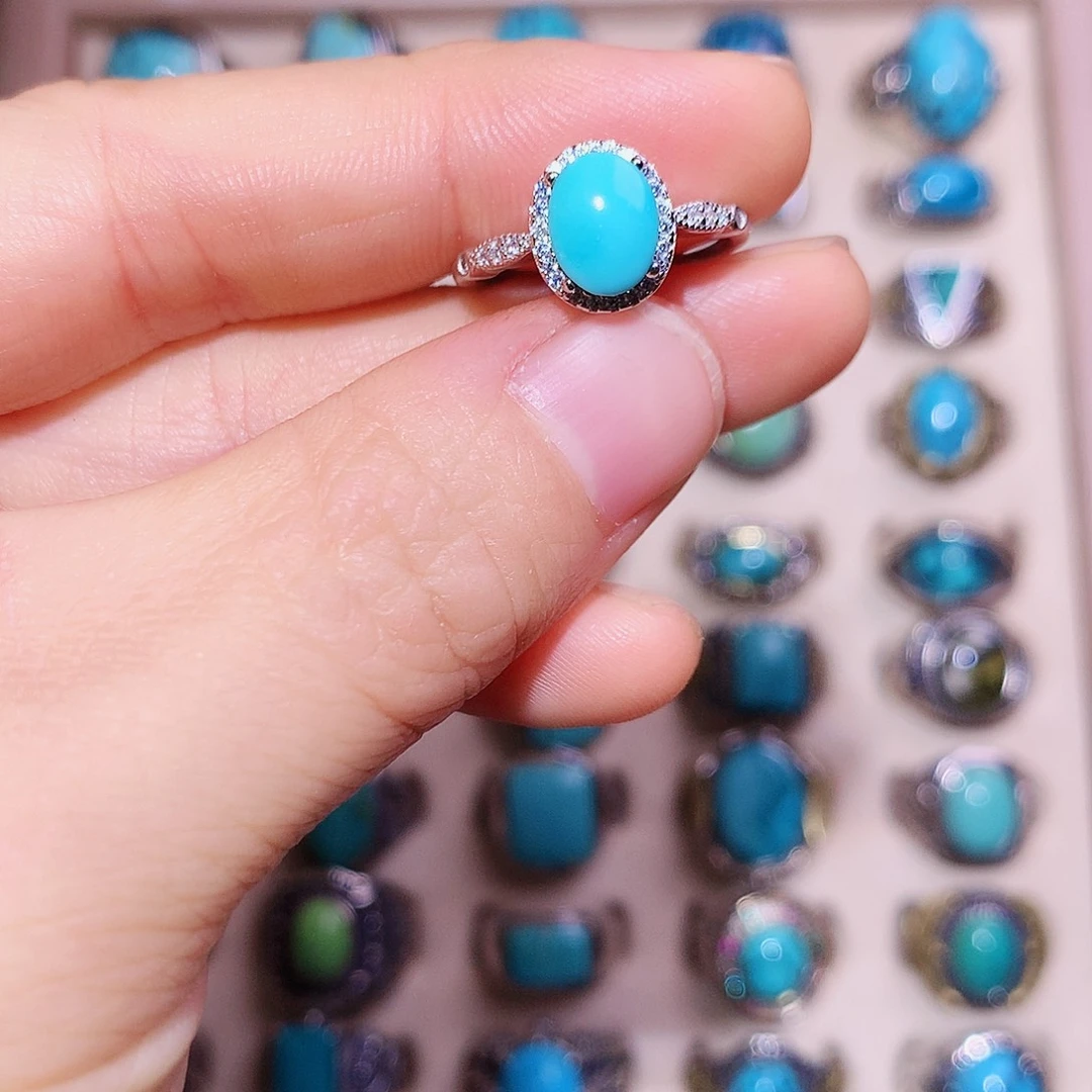 绿松石银S925镶嵌挂件