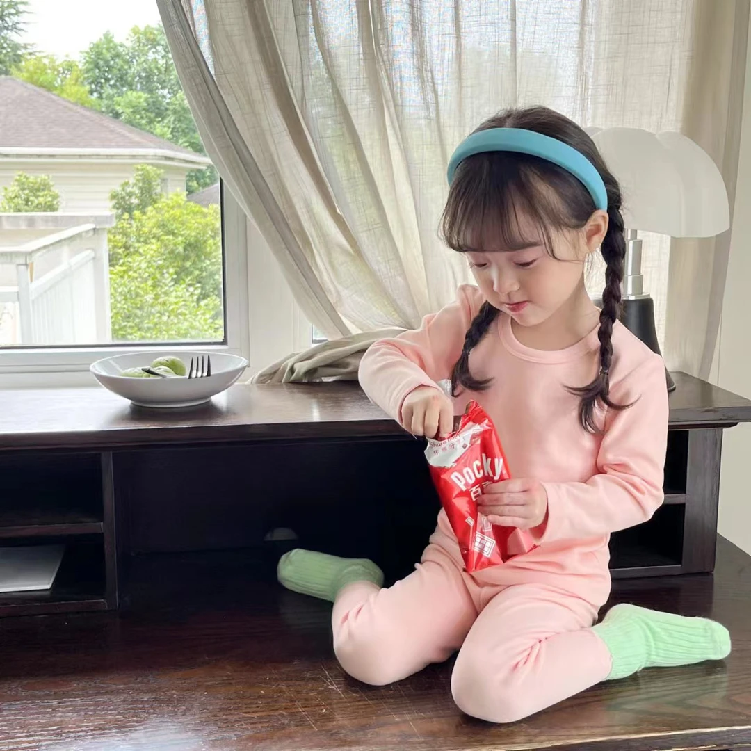 纯色盒装家居服男女童宝宝