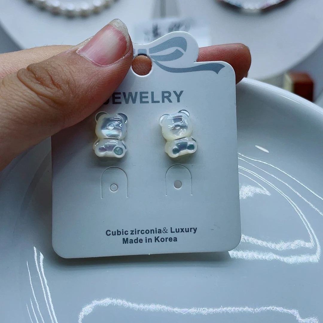 银S925镶嵌耳饰淡水珍珠