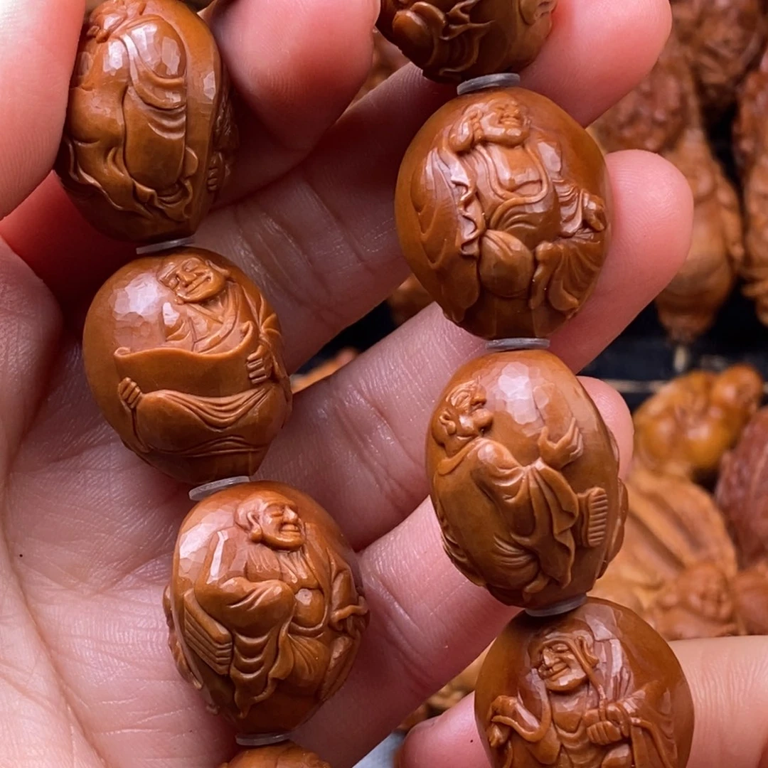 橄榄核手串/手链2.1铁核 刀铲整身双面罗汉手串