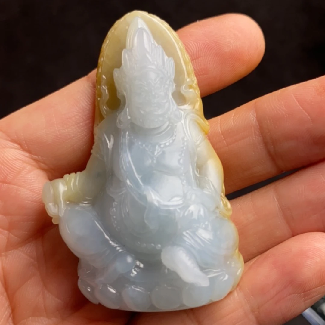 黄财神吊坠 天然缅甸翡翠a货
