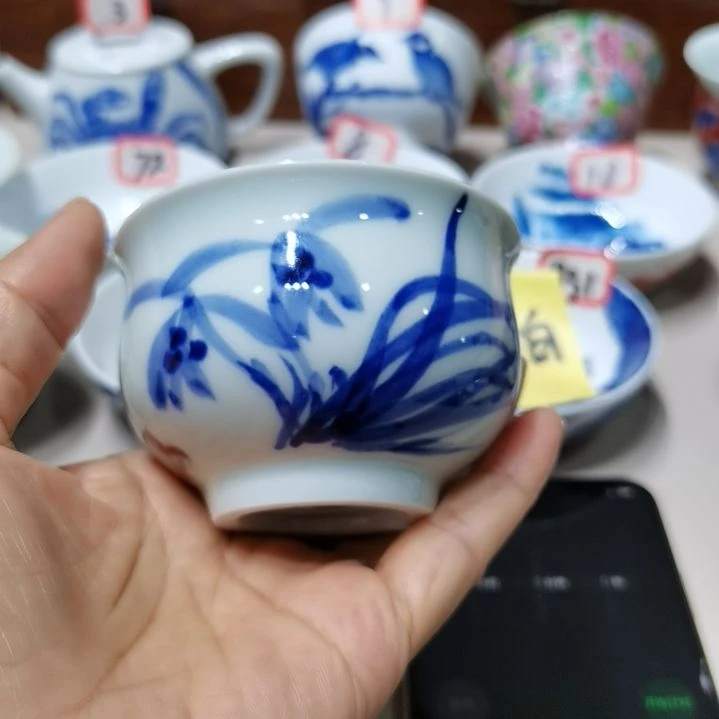 闲***着杯张学鸿老师青花釉里红微瑕