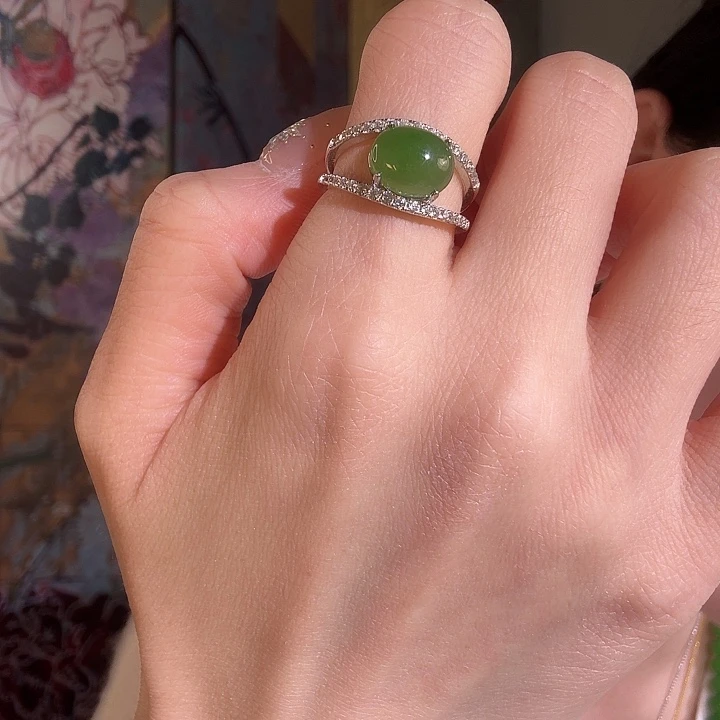 和田玉未镶嵌戒指