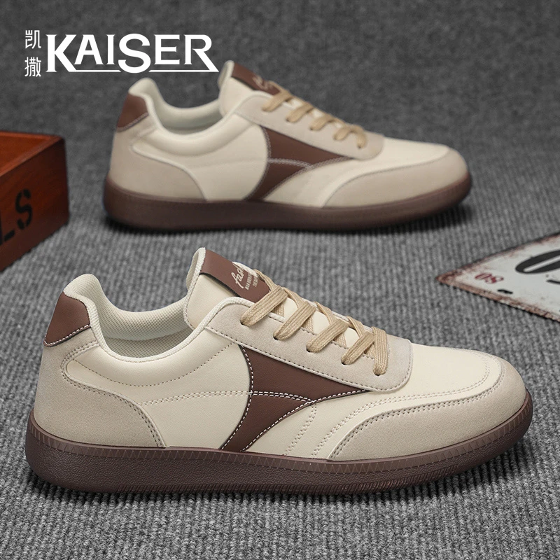 KAISER/凯撒男鞋秋季舒适百搭复古德训鞋男士耐磨休闲运动板鞋子