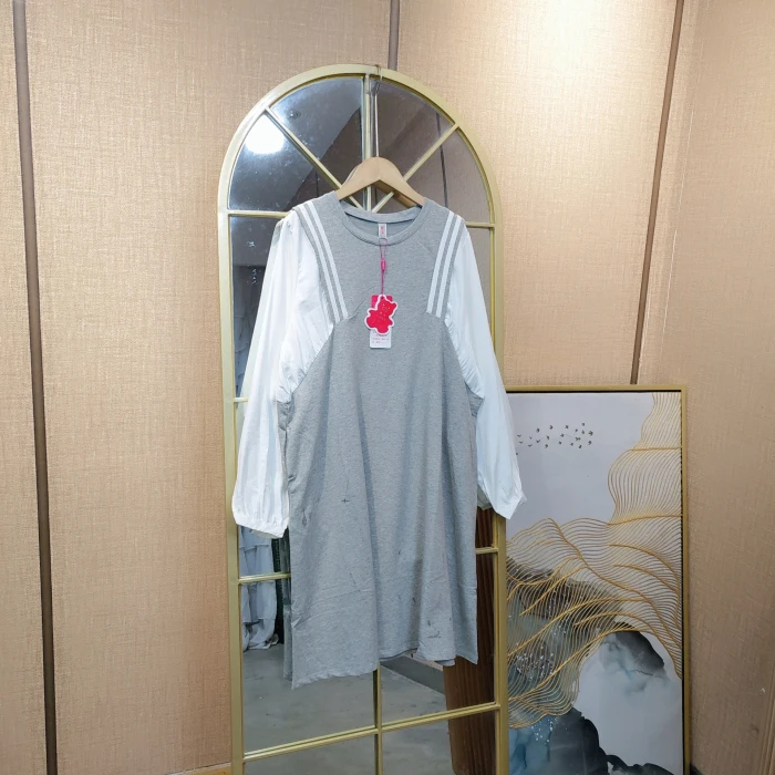 CM145孕妇灰色卫衣裙100-140