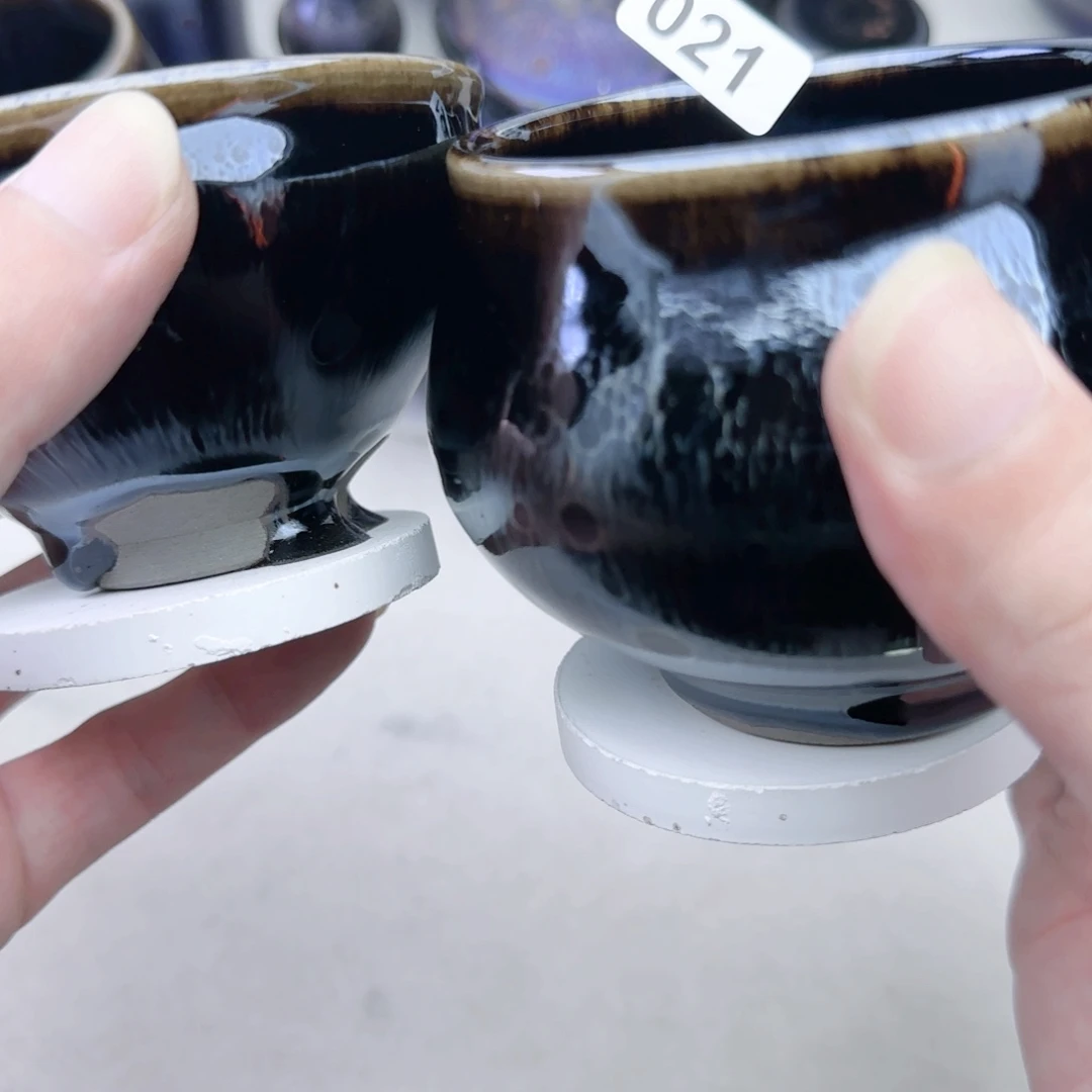 左***薄茶盏瑕疵矅变一物一拍2只0021