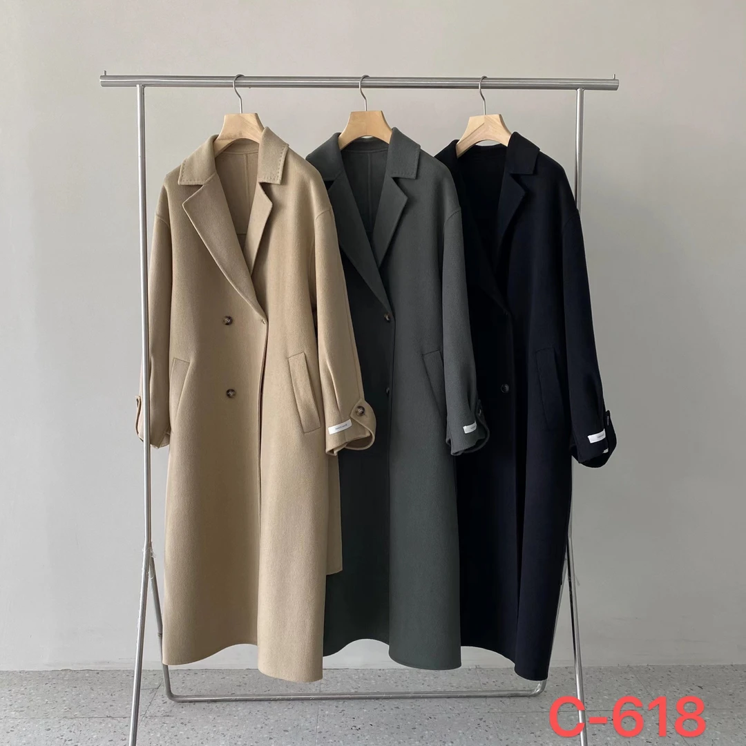 C-618三色腰带大衣Z