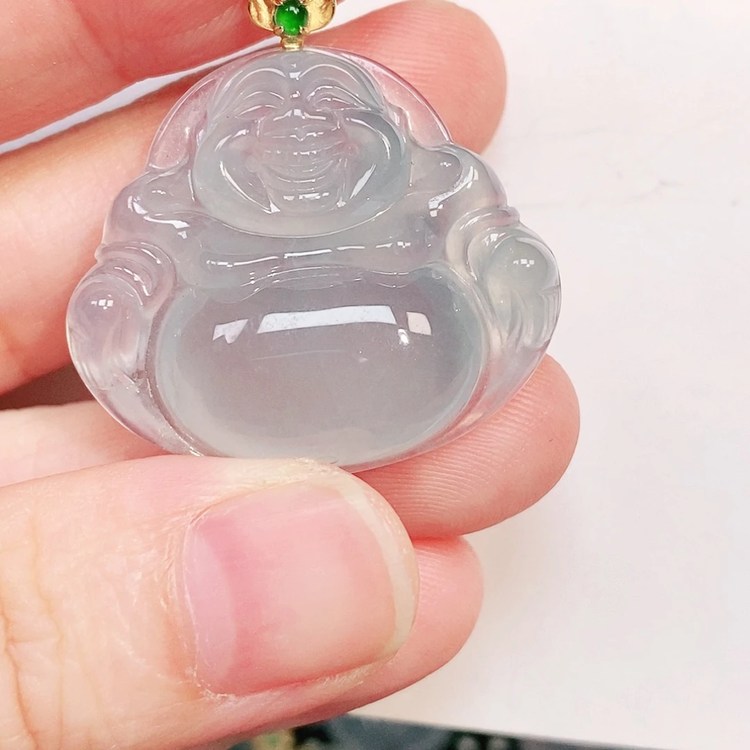 颈饰18K金镶嵌翡翠