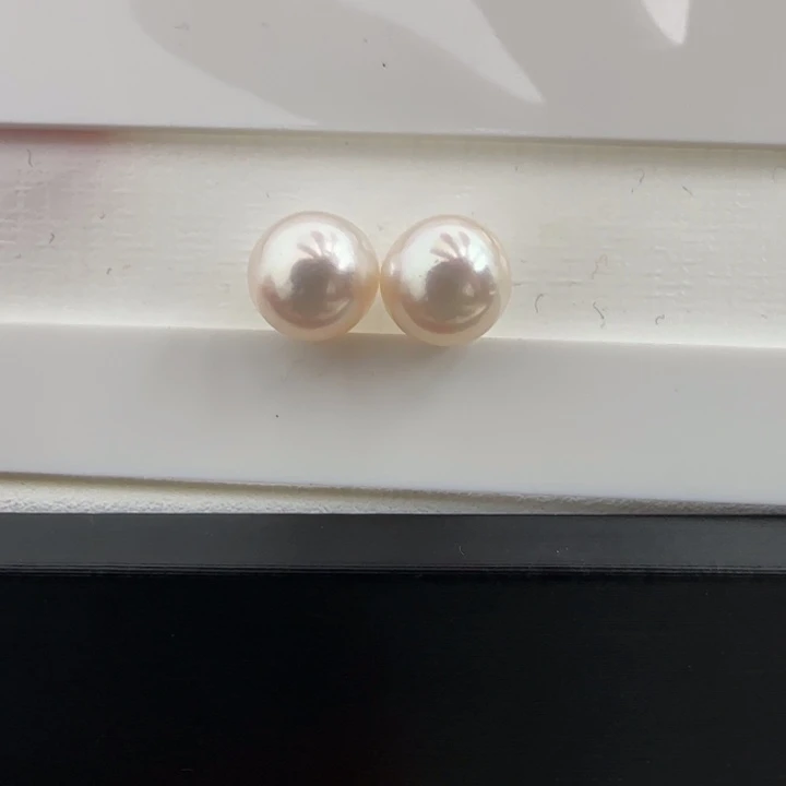 裸珠未镶嵌海水珍珠Akoya海水珍珠对珠8-9对珠