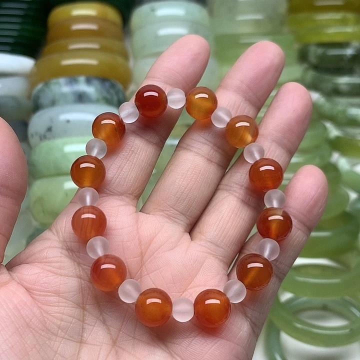 合金蛇纹石玉手链