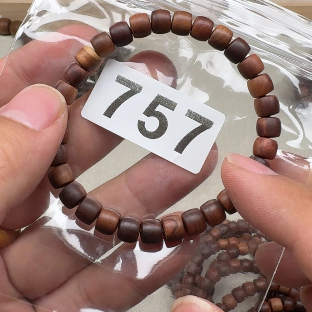 檀香木手串/手链树头乱纹6×7精工直切