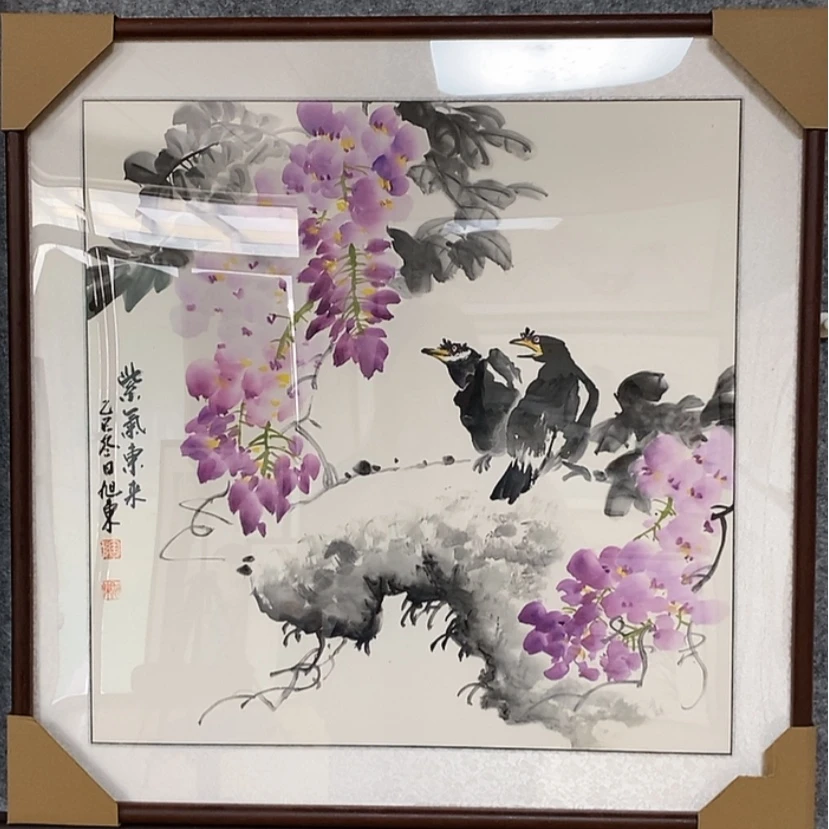 【闪购商品】国画手绘国画带框60.60