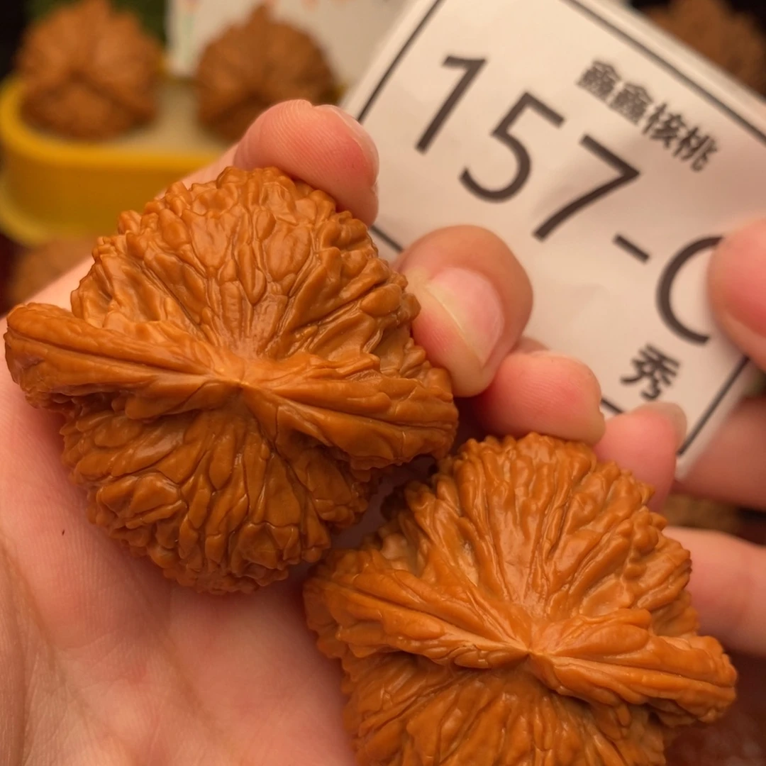把件文玩核桃白狮42……
