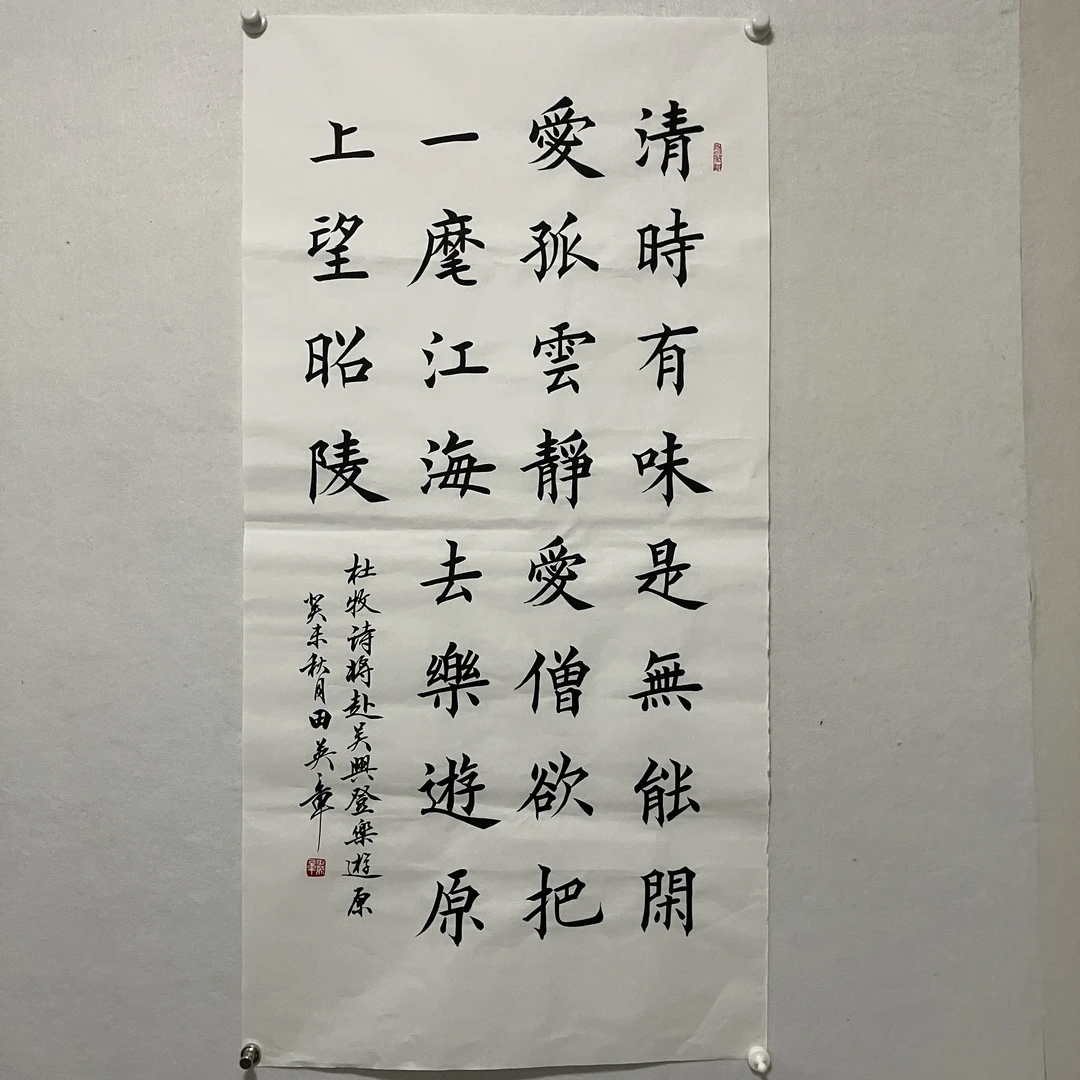 6856 书法 纸本水墨画心 68×136cm