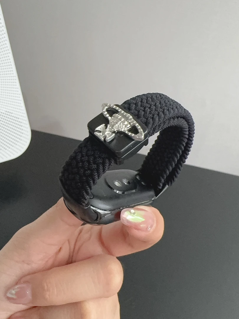 适用于小米手环9表带闪闪土星弹力尼龙百搭小米手环8替换腕带