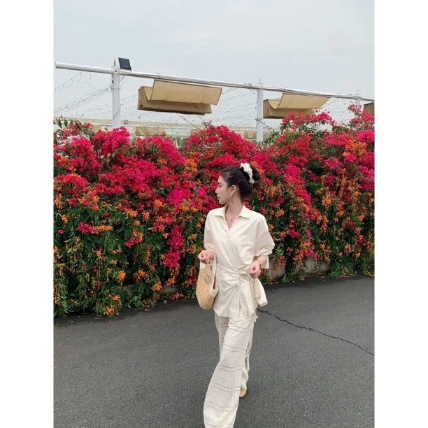 【慢调恋曲】26093 修身纯欲风长袖设计感收腰气质高个子可外穿衬衫