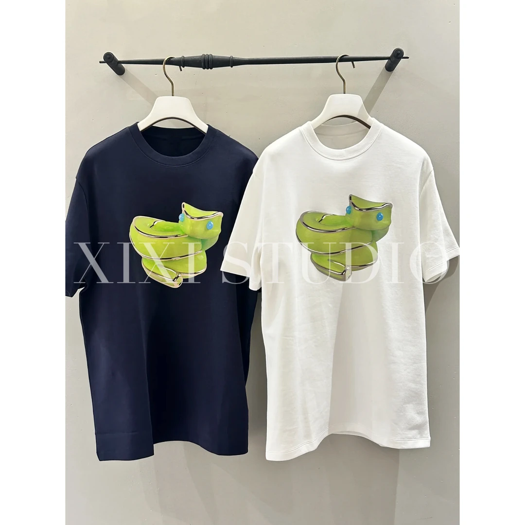 【瑞蛇迎春】春夏新款 绿色小蛇宽松版型 纯棉面料280g