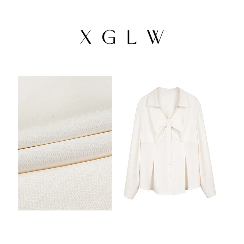 小说女主~胖MM大码气质长袖百搭法式衬衫P4C0050