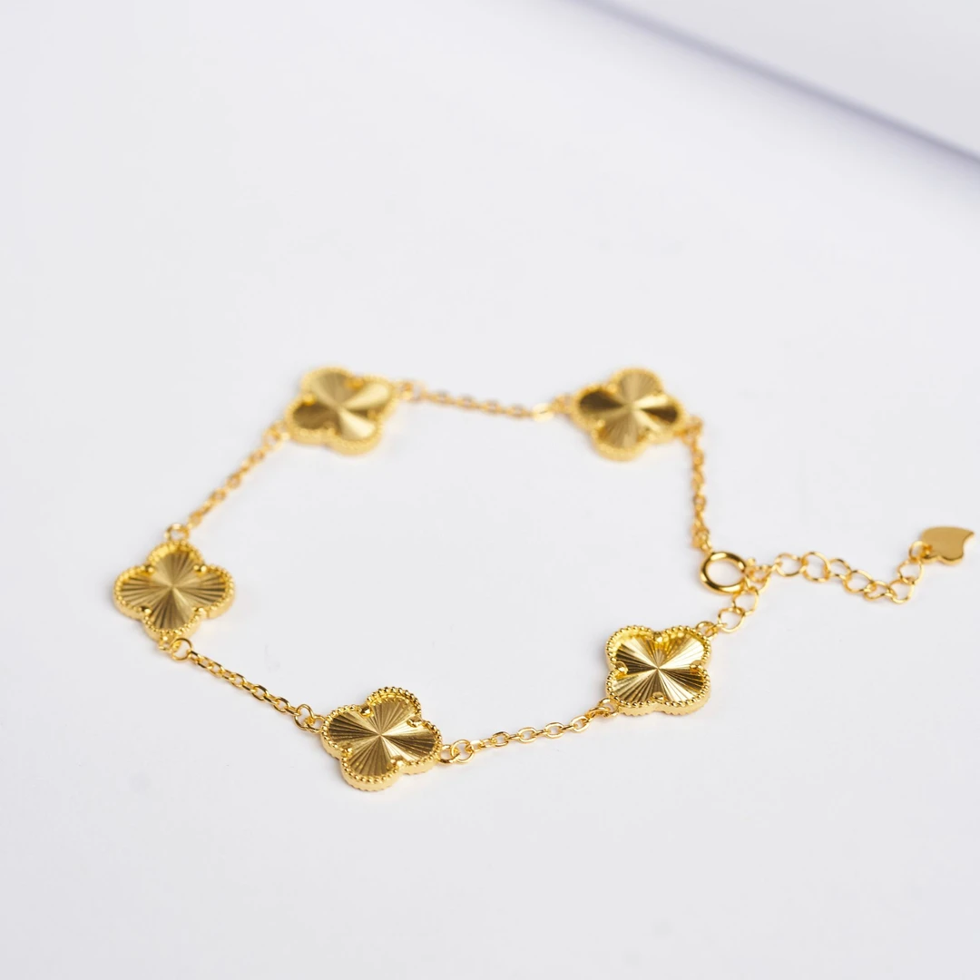 925银银制品 【玉总珠宝】925银四叶草手链小众明星同款CAN1790122