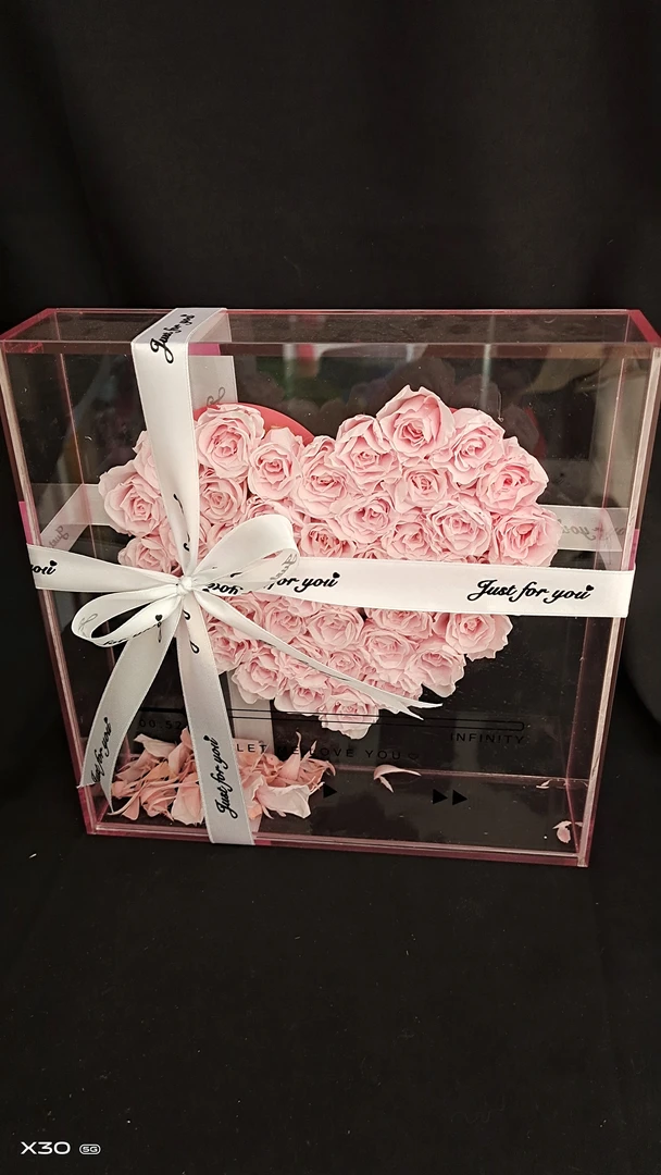 永生花cd爱的礼盒  摆件。玫瑰真花生日礼品节日礼品