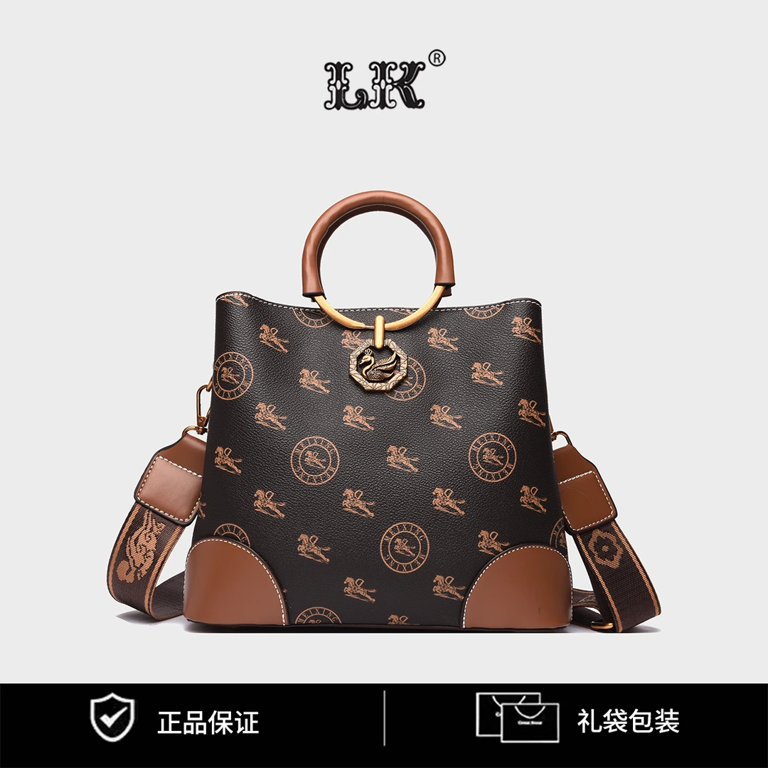 【22*26*12】2024时尚百搭轻奢女士斜挎单肩包928圆圈马车棕