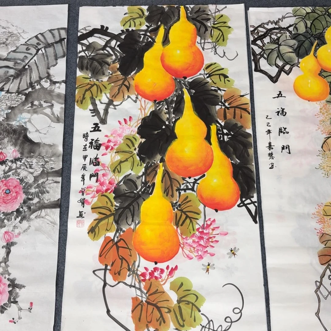 国画三尺尺寸50X100纯手绘作品