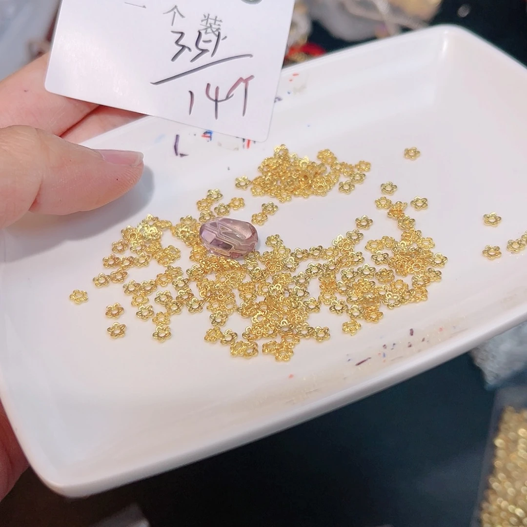 紫晶珠宝半成品银S925镀金镶嵌100