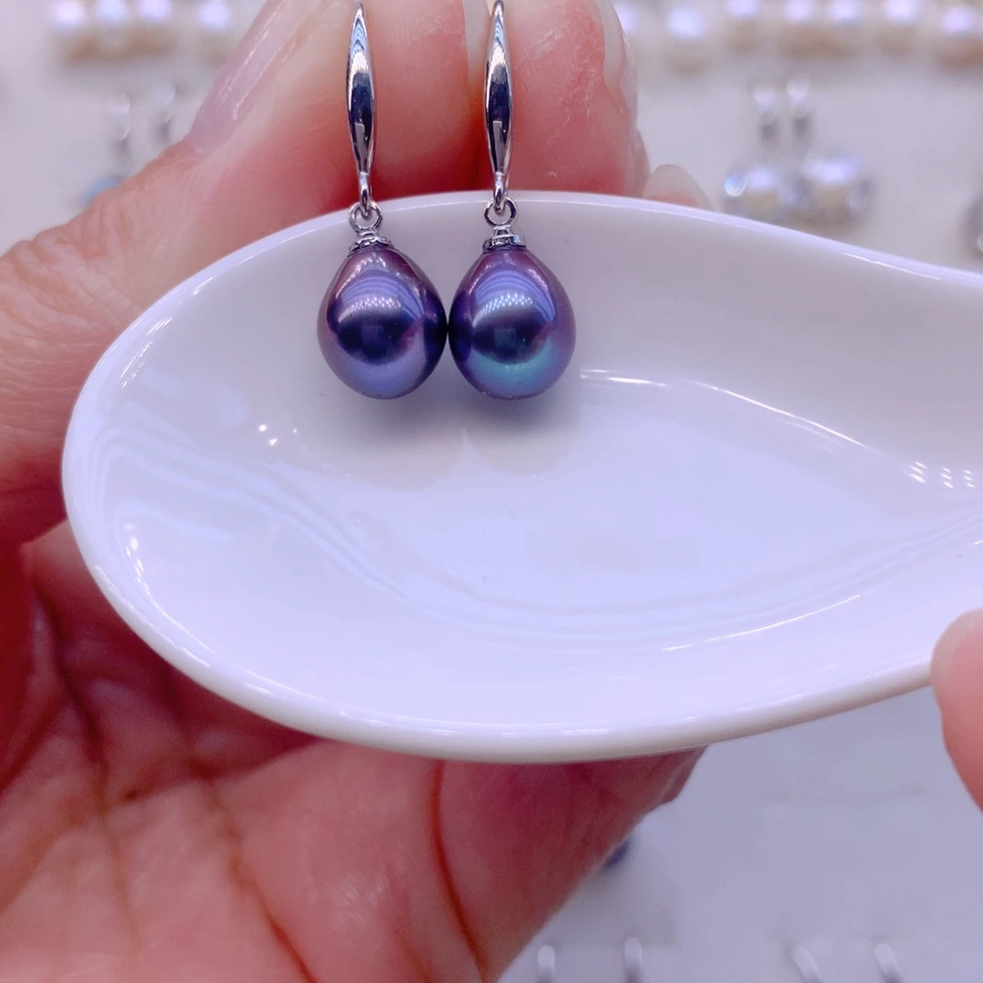 合金淡水珍珠耳饰