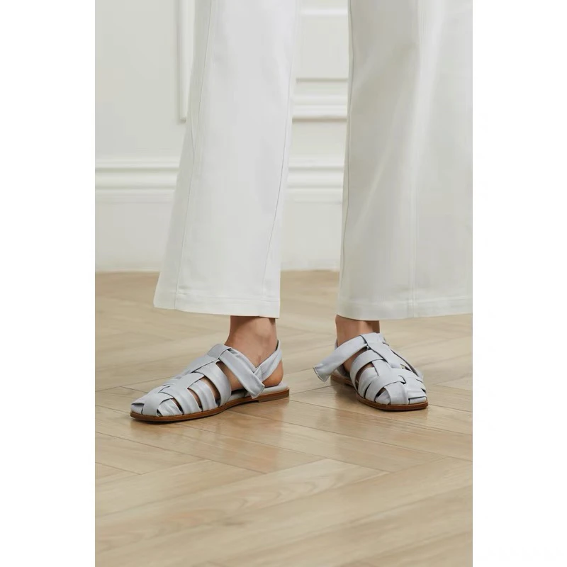 SOLSOL买手店HEREU设计师品牌25SS新品罗马编织包头凉鞋