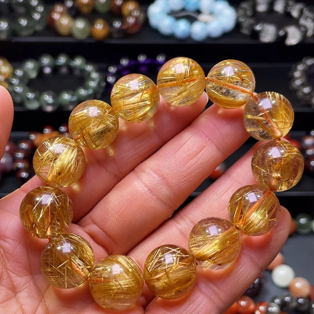 未镶嵌水晶手链钛晶大颗粒手链