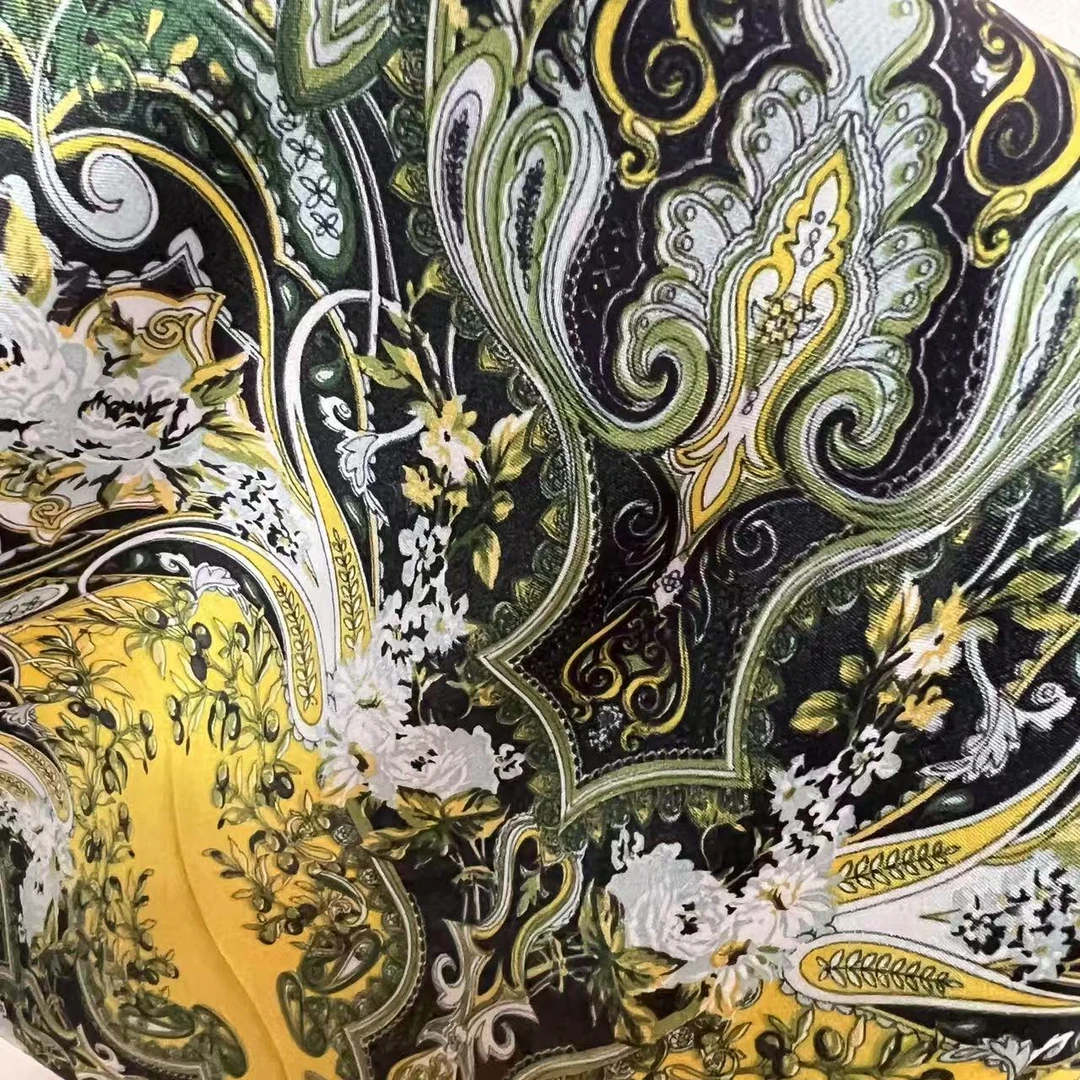 【绿色腰果】丝毛70*70气质时尚百搭单面轻奢休闲围巾披肩