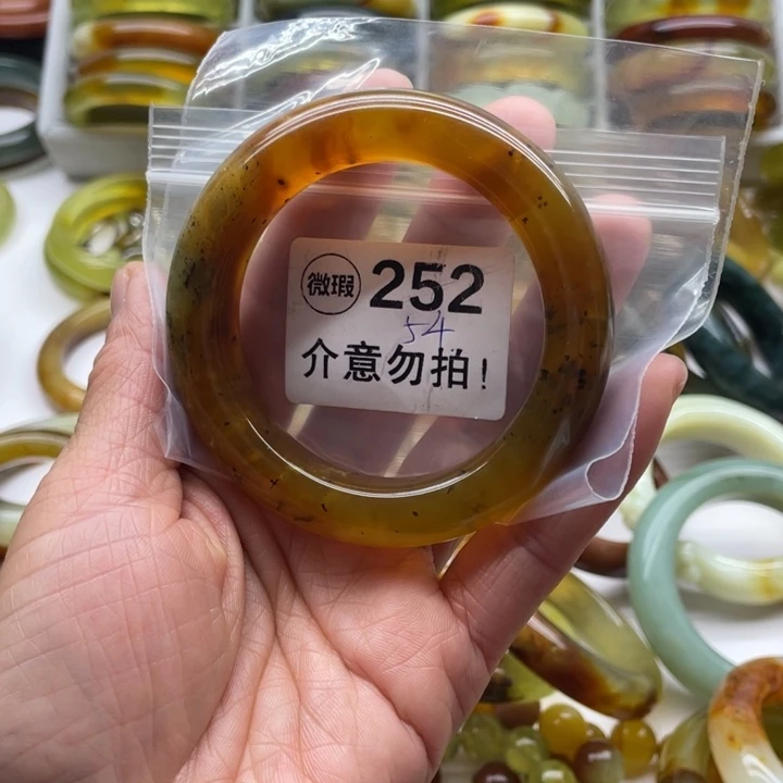 未镶嵌蛇纹石玉手镯琳*7
