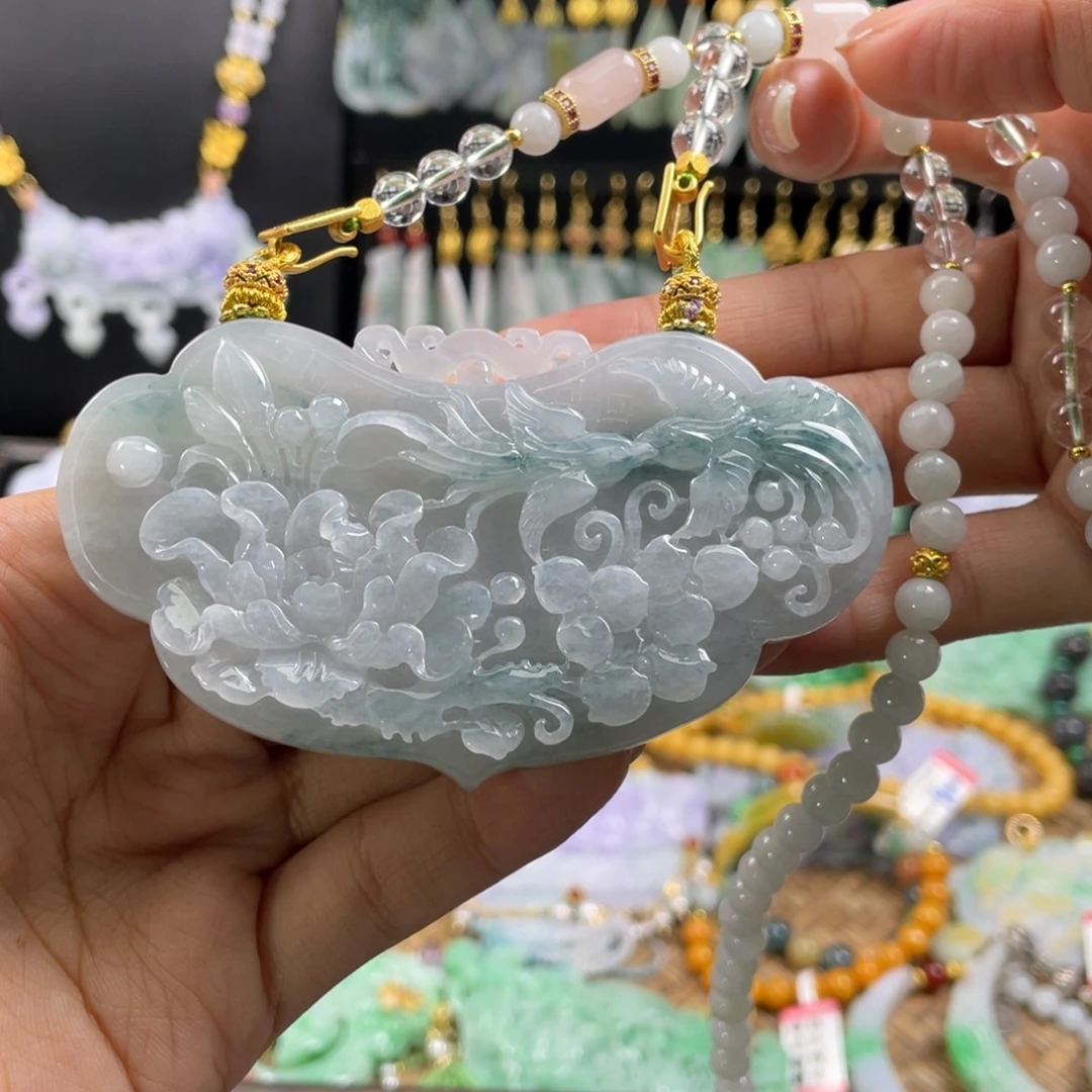 翡翠未镶嵌颈饰代编织