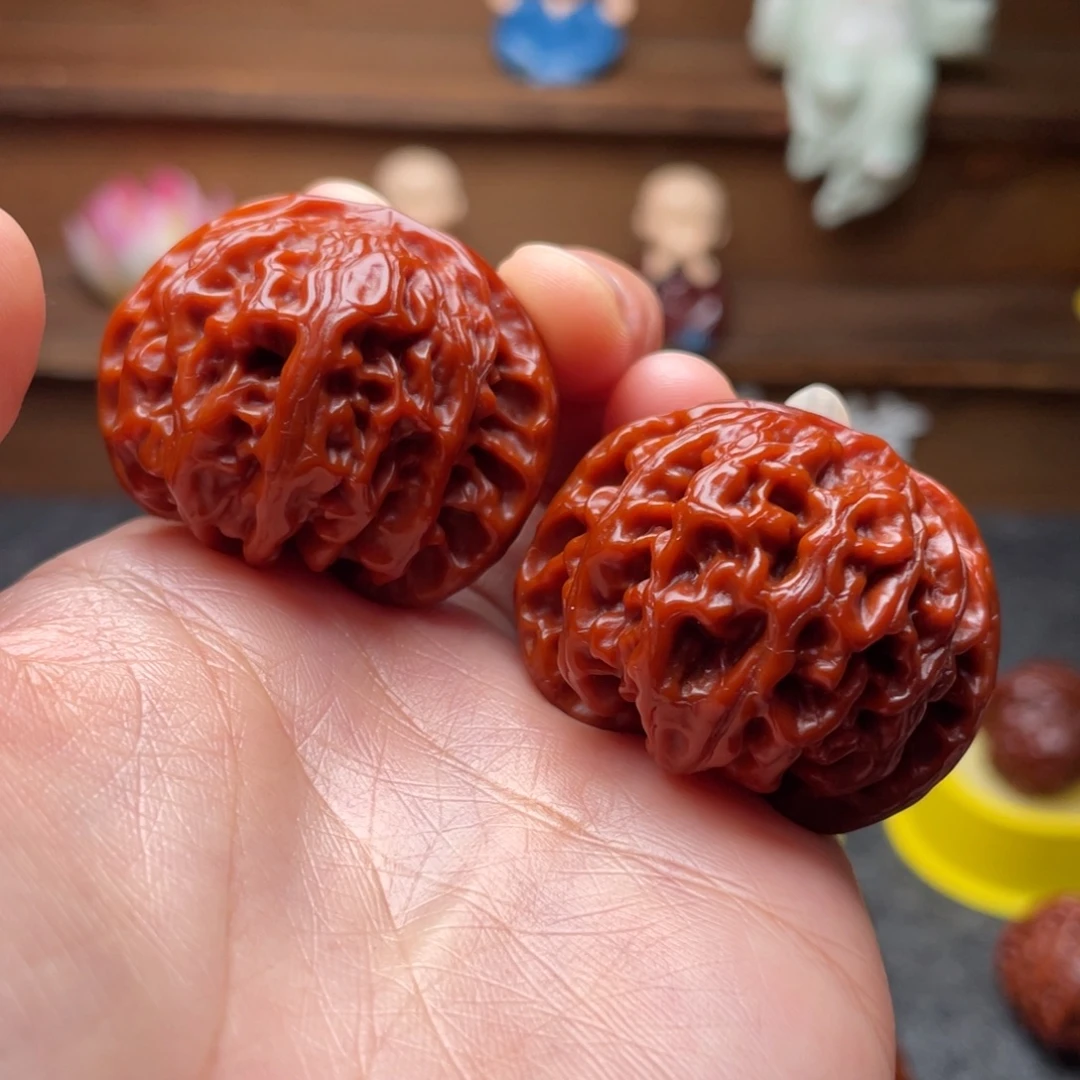 吊坠文玩核桃文玩核桃 手把件 苹果圆 39