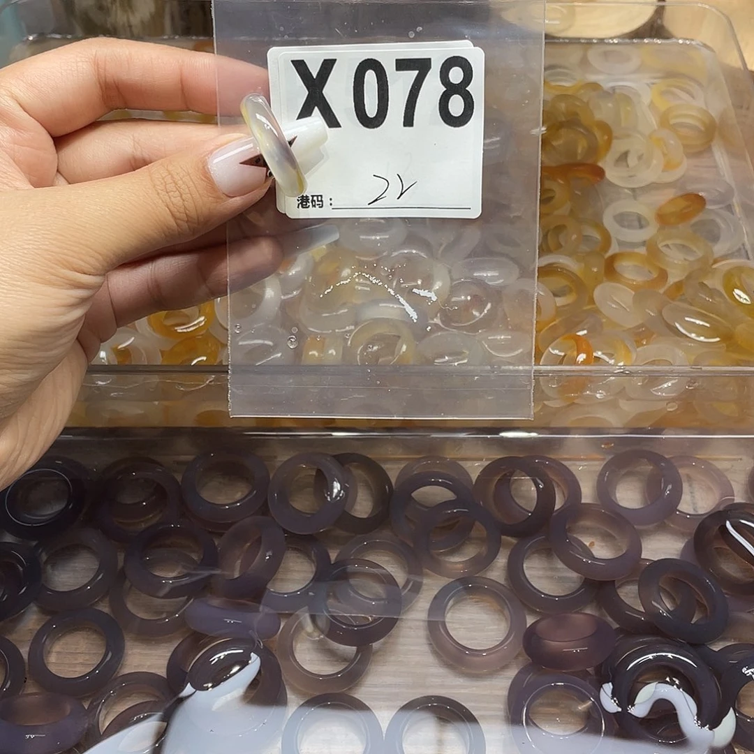 玛瑙/玉髓未镶嵌戒指078