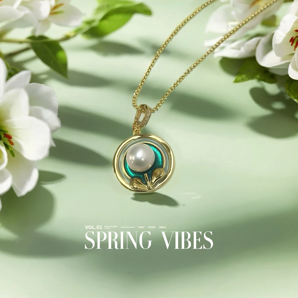 天然淡水珍珠项链- DSN设计师款高级复古艺术项链（5083）