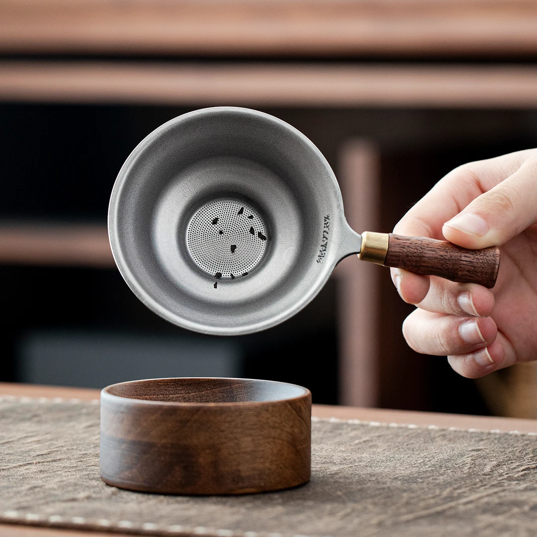 煌山高端纯钛茶滤家用一体式茶漏泡茶专用滤茶器单独超细密过滤网