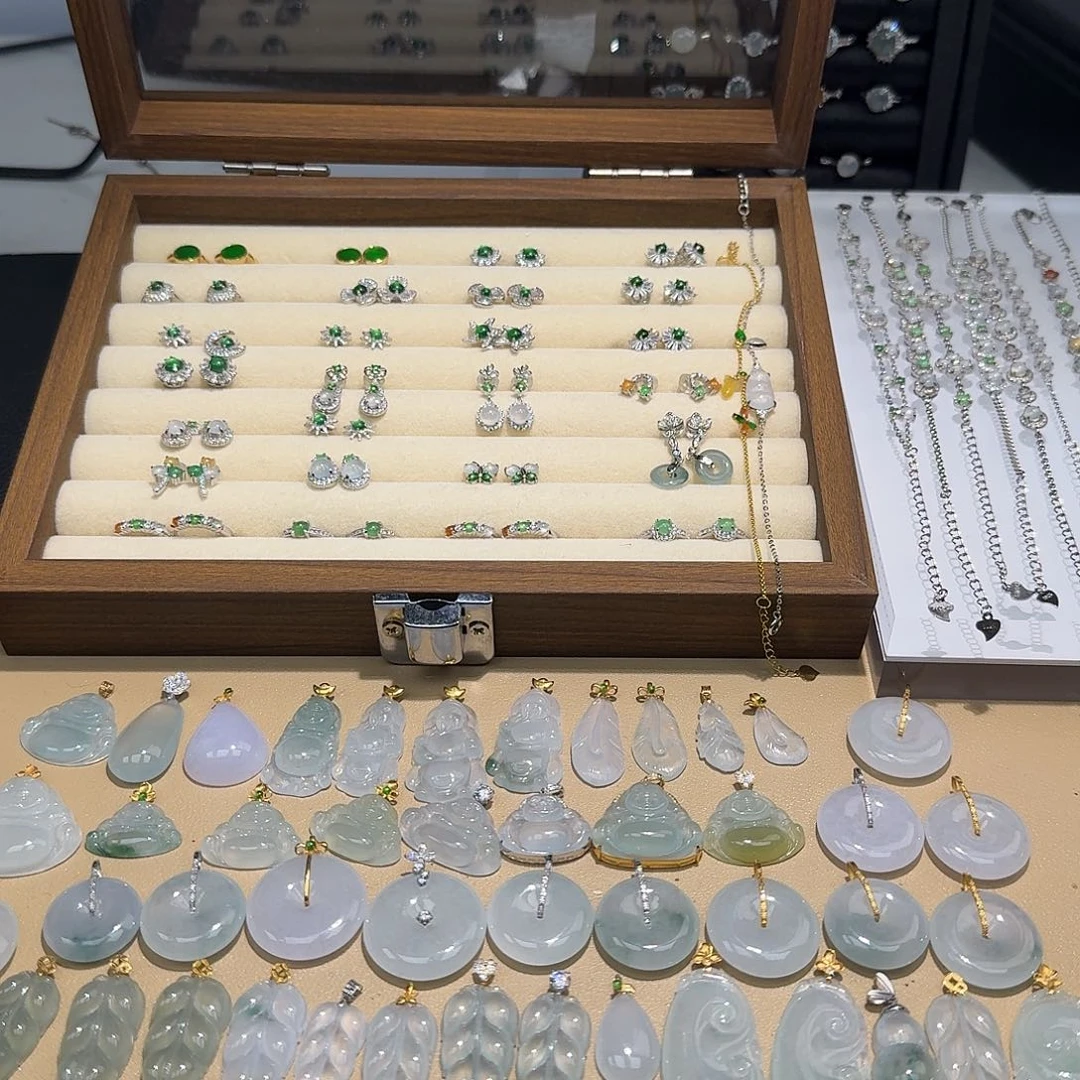 翡翠银S925镶嵌戒指