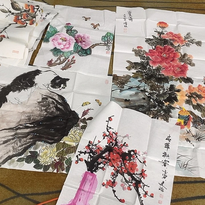 艺***生国画放漏作品10张作品