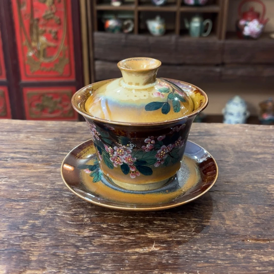 柴烧手工手绘陶瓷