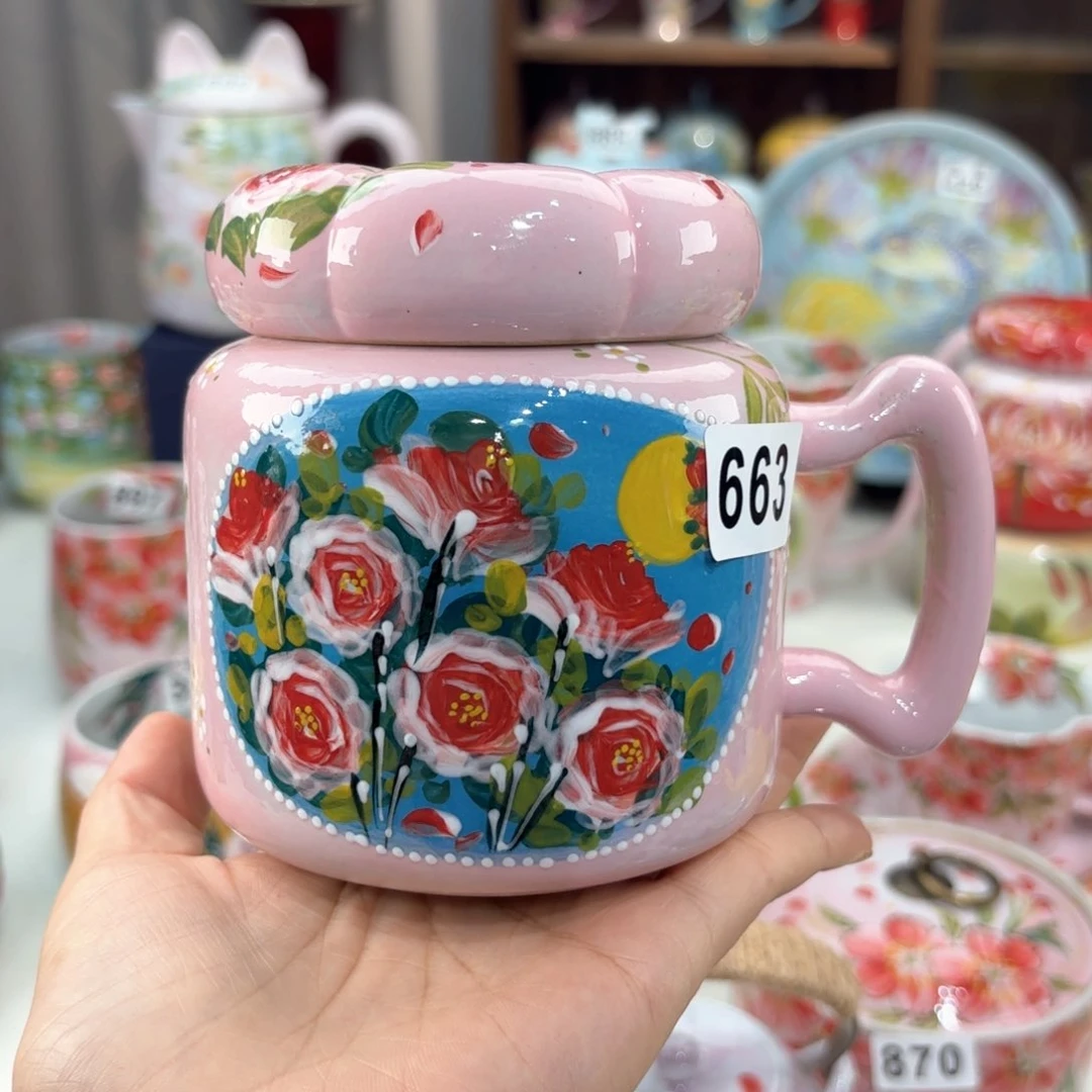 景德镇手绘高温釉下彩陶瓷茶具